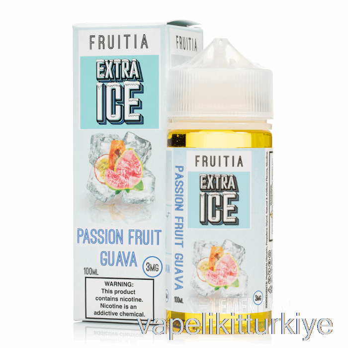 Vape Kalem Vape Mate çarkıfelek Meyvesi Guava - Ekstra Buz - Meyve Suyu - 100ml 6mg